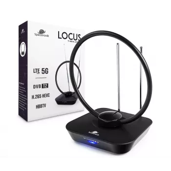 Spacetronik Locus Indoor DVB-T2 Antenna with 45dB Amplifier and Power Supply