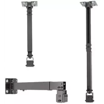 Spacetronik SPA-P01B Universal 2-in-1 Ceiling/Wall Projector Mount, 15 kg Load, Steel, Black
