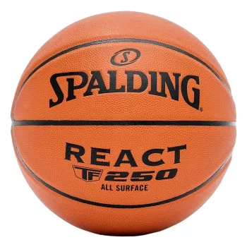 Spalding React TF-250 Basketball - Size 7, Indoor/Outdoor, Performance Composite Leather, Orange