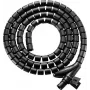 SpeaKa Professional Cable Spiral Wrap Polyurethane PE Black Flexible 15 mm x 2.5 m (SP-13402968)