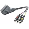 SpeaKa Professional SCART to 3x RCA Composite AV Cable 2m Black SP-7869848
