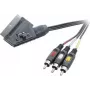 SpeaKa Professional SCART to 3x RCA Composite AV Cable 2m Black SP-7869848