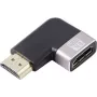 SpeaKa Professional SP-11302004 HDMI Adapter 8K 60Hz 4K 120Hz 90° Right Angle Male to Female Black Silver
