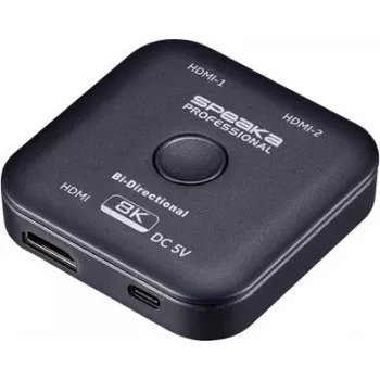 SpeaKa Professional SP-11990132 Bidirectional 2-Port HDMI Switch 8K 60Hz HDMI 2.1 48Gbps