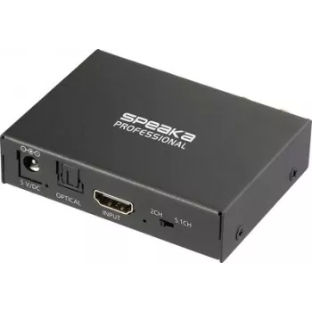 SpeaKa Professional SP-HDS-300 HDMI Splitter 1x2 with Audio Extraction 4K
