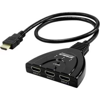 SpeaKa Professional SP-HDSW-200 3-Port HDMI Switch 8K UHD 7680x4320 Pixel