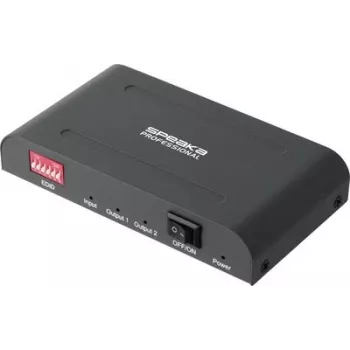 SpeaKa Professional SP-HSAE-100 2-Port HDMI Splitter with Additional USB-C Input, 8K 30Hz, HDCP 2.3, HDR, Dolby Vision, Black SP-14570404