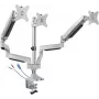 SpeaKa Professional SP-MM-940 Triple Monitor Desk Mount for 13-32 inch Screens, Gas Spring Height Adjustment, Integrated USB 3.0 & Audio Ports, Tilt/Swivel/Rotate, Black SP-10924816