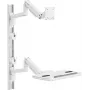 SpeaKa Professional SP-MM-961 Full-Motion Wall Mount for 17-49 inch Monitors, White, Height-Adjustable, Swivel & Tilt, VESA up to 100x100, 20 kg