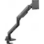 SpeaKa Professional SP-MM-970 Single Monitor Arm Desk Mount for 17-49 inch Screens, Gas Spring Height Adjustable, Tilt, Swivel, Rotate, VESA 75/100, Black SP-12355456