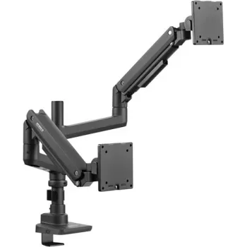 SpeaKa Professional SP-MM-980 Dual Monitor Desk Mount for 17-49 inch Screens, Height Adjustable, Tilt, Swivel, Rotate, Gas Spring, Black SP-12355452