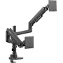 SpeaKa Professional SP-MM-980 Dual Monitor Desk Mount for 17-49 inch Screens, Height Adjustable, Tilt, Swivel, Rotate, Gas Spring, Black SP-12355452