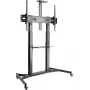 SPEAKA PROFESSIONAL SP-TVC-600 TV Trolley for 60 inch-100 inch Screens, Height-Adjustable, 100 kg Load, Lockable Casters, Black SP-10446752