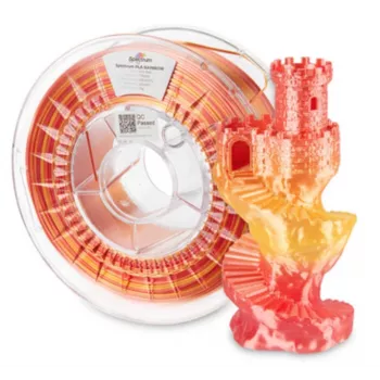Spectrum Filament PLA SILK Rainbow Fire Red 1.75mm 1kg (81017)