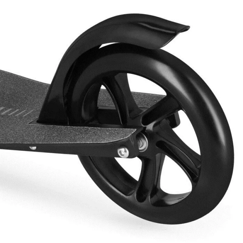 Spokey Agent 929389 Kids Scooter - Aluminum Frame, 120mm PU Wheels, ABEC-5 Bearings, Foldable, 3-Height Adjustable, Max 50kg, Red