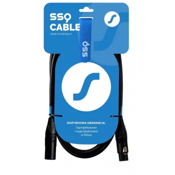 SSQ Cable XX1 - XLR-XLR Microphone Cable, 1 metre, Black