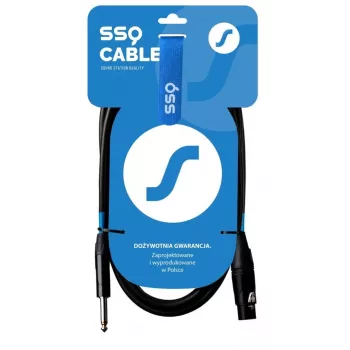 SSQ Cable XZJM1 - 6.35mm TS Male to XLR 3-Pin Female Audio Cable, 1m, Black