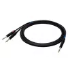 SSQ JSJM2 SS-1453 Cable Jack Stereo - 2x Jack Mono 2 m Black