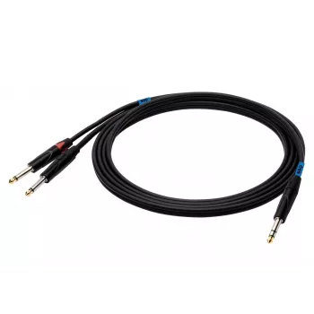 SSQ JSJM2 SS-1453 Cable Jack Stereo - 2x Jack Mono 2 m Black