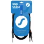 SSQ JSJM2 SS-1453 Cable Jack Stereo - 2x Jack Mono 2 m Black
