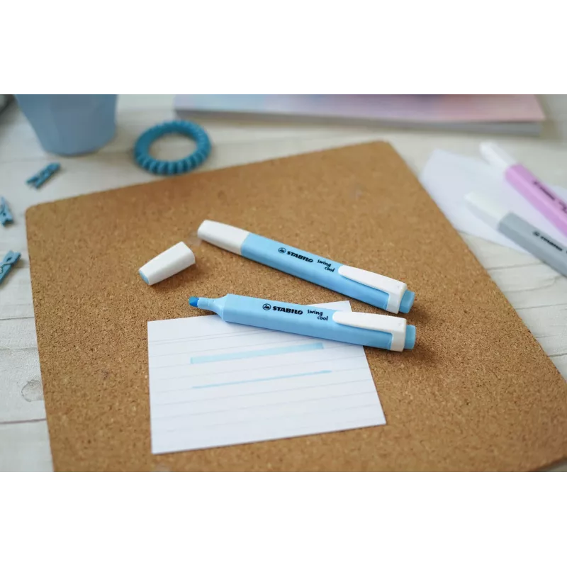 STABILO swing cool Pastel Highlighter - Cloudy Blue - Chisel Tip - 1 mm to 4 mm - 1 Piece