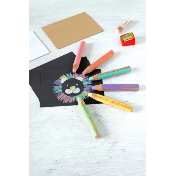 STABILO woody 3 in 1 Pastel Red Pencil - 10 mm Lead - Water Soluble - 1 Piece