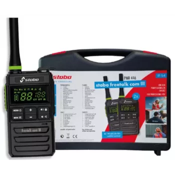 STABO freetalk com III 2-Piece Wireless Suitcase PMR446 Two-Way Radio Set