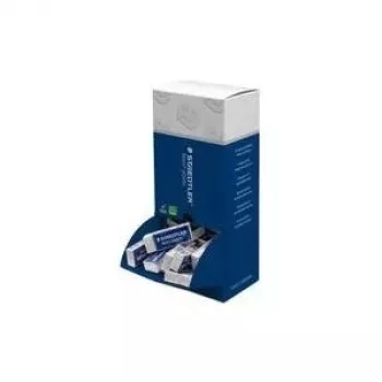 STAEDTLER Mars plastic Eraser, Premium Quality, Display Box of 40, with Sliding Sleeve, White, Cellophane Wrapped (526 50CA40)