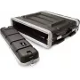 Stagg ABS 2U 19-Inch Rack Case with Front and Rear Lids, Black