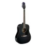 Stagg SA20D BLK Dreadnought Acoustic Guitar - Black
