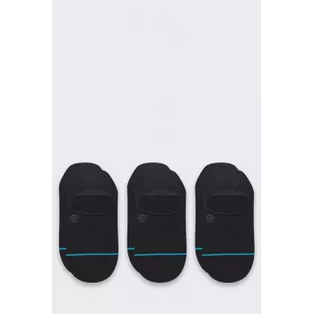 Stance Icon No Show 3 Pack Sneaker Socks Black 3 Pairs