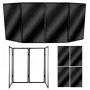 STAND4ME DJ PARAWAN COMPACT BK DJ Facade Screen 4-Panel Black Frame White Fabric