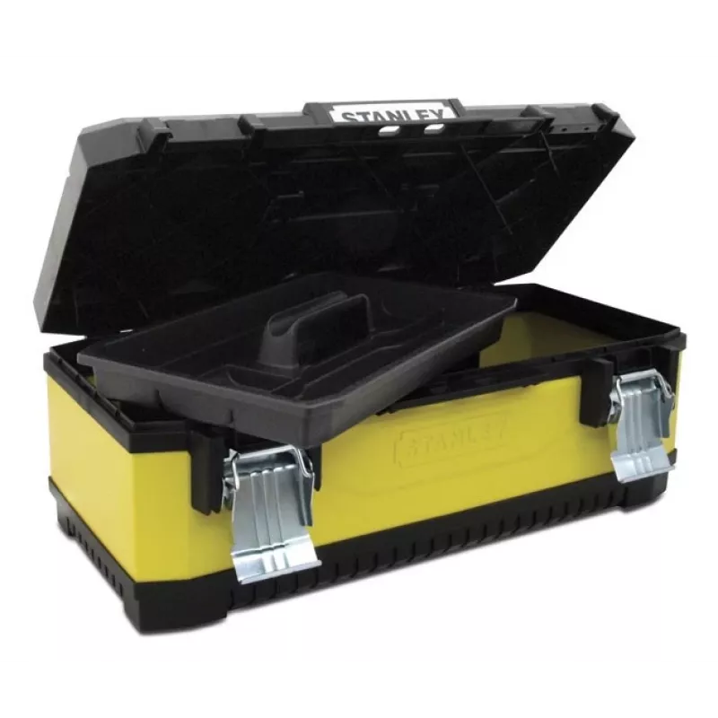 Stanley 1-95-614 Small Parts/Tool Box, Metal/Plastic, Black/Yellow