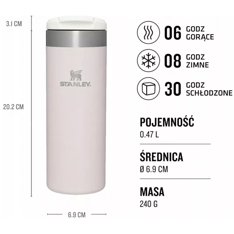 Stanley AeroLight Transit Mug 0.47L Rose Quartz Metallic