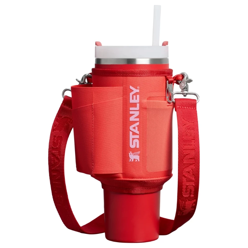 STANLEY All-Day Quencher Carry-All Carrying Case for 1.18L Thermo Mug with Straw, Coral Red-Orange