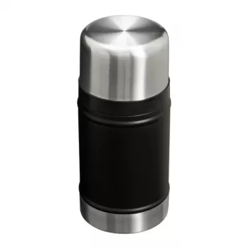 STANLEY Classic Legendary Food Jar 0.71L Matte Black with Insulated Lid Bowl and Spork
