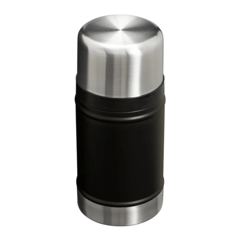 STANLEY Classic Legendary Food Jar 0.71L Matte Black with Insulated Lid Bowl and Spork