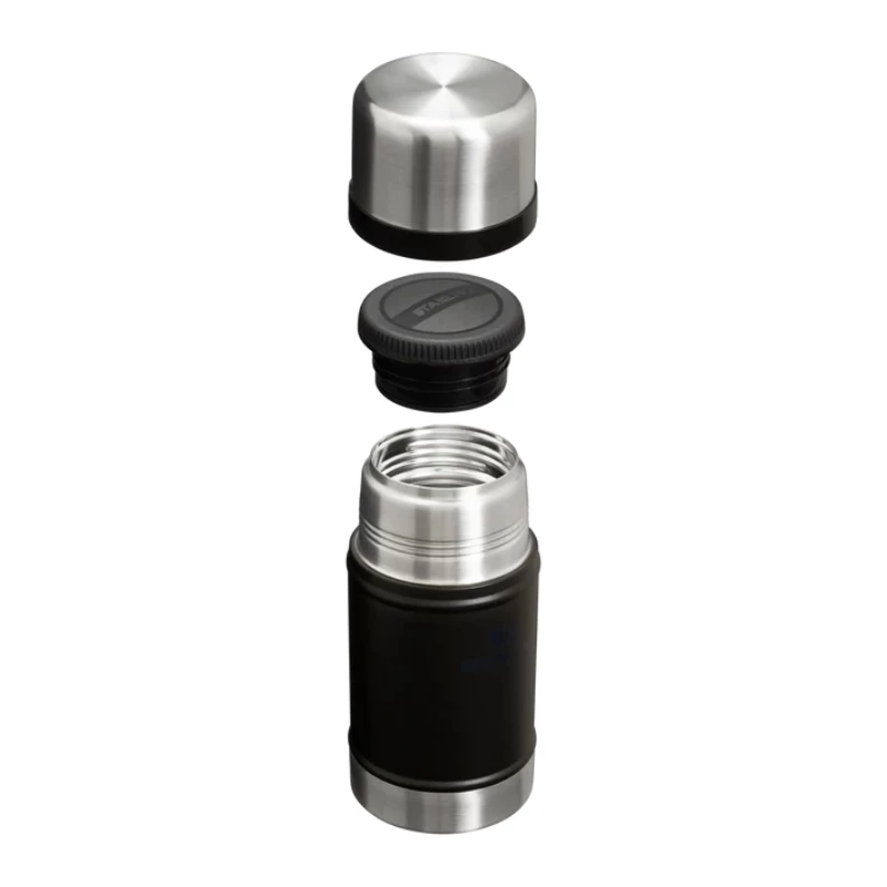 STANLEY Classic Legendary Food Jar 0.71L Matte Black with Insulated Lid Bowl and Spork