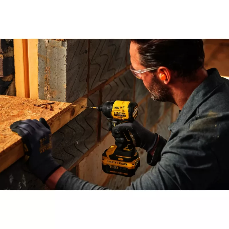STANLEY Cordless Impact Driver (SFMCF811B-XJ), 18V (Black/Yellow, Tool Only)