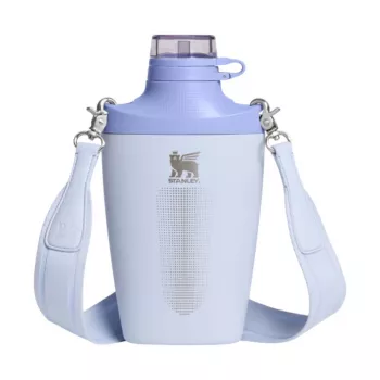 STANLEY Cross Bottle 0.68L Insulated Thermos with Shoulder Strap, Light Blue