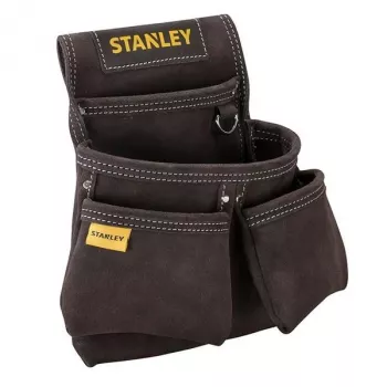Stanley FatMax Belt Pouch with 3 Compartments and Tape Holder, Black/Yellow