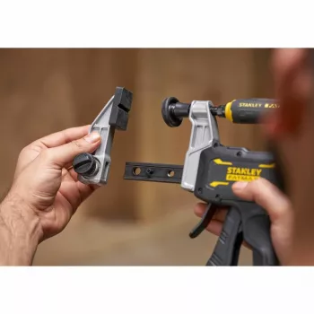 STANLEY FATMAX FMHT83008-0 Heavy-Duty F-Clamp 460 mm with Quick-Release, Black/Grey/Yellow