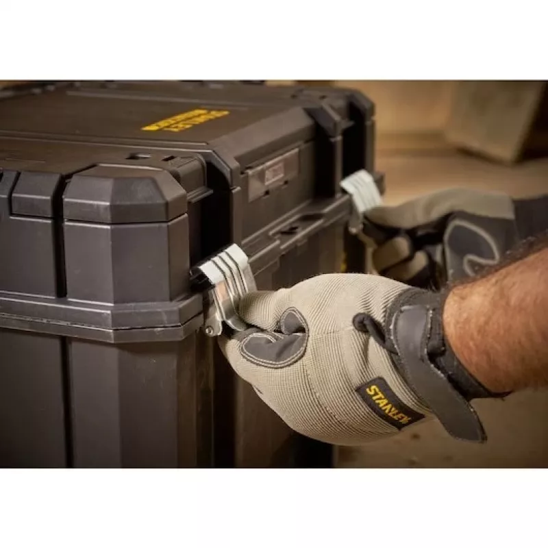 Stanley FATMAX PRO-STACK Tool Hard Case, 22L, IP54, Black with Yellow Accents