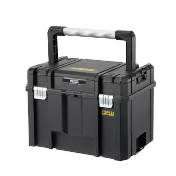 Stanley FATMAX PRO-STACK Tool Hard Case, 22L, IP54, Black with Yellow Accents