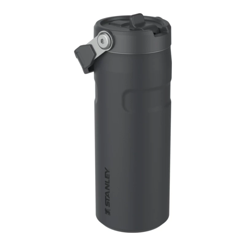 STANLEY IceFlow Bottle Flip Straw 2.0 0.47L Black Thermos Bottle with Straw