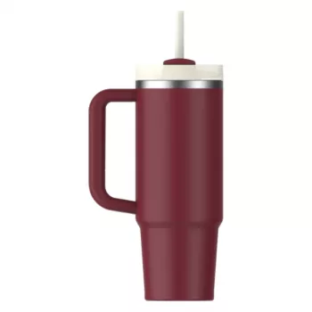 STANLEY Quencher H2.0 FlowState Tumbler 0.89L Dark Red with Straw