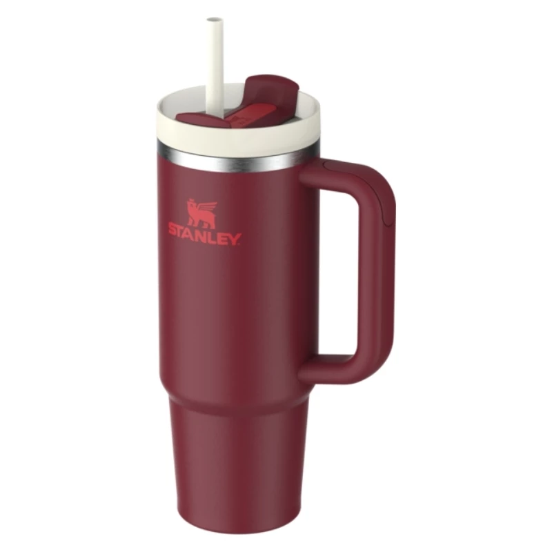 STANLEY Quencher H2.0 FlowState Tumbler 0.89L Dark Red with Straw