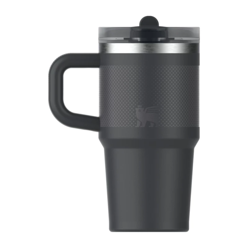 STANLEY Quencher ProTour Flip Straw Tumbler 0.59L Black Thermo Mug with Straw