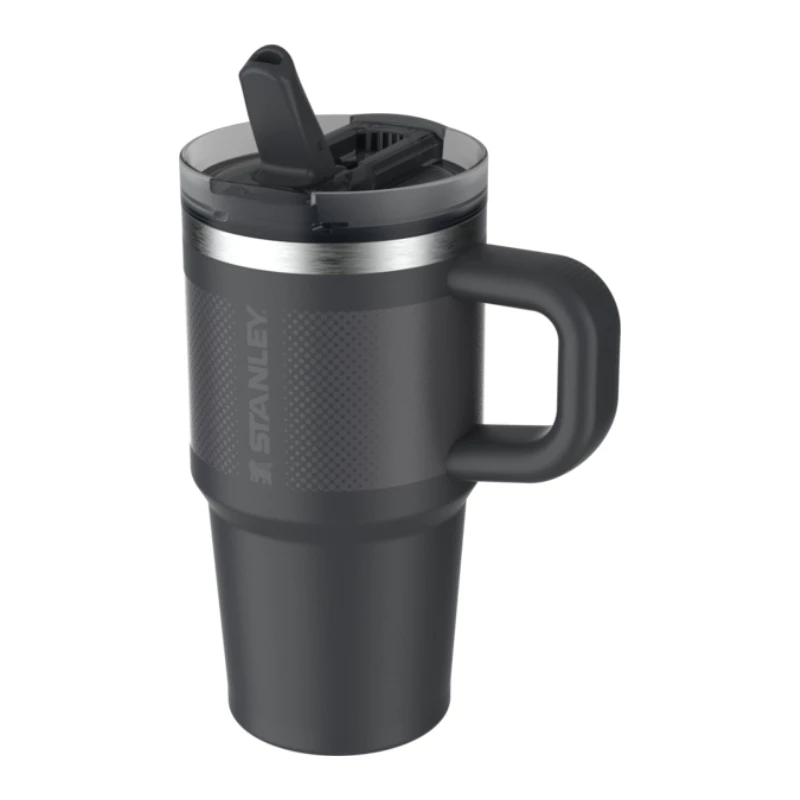STANLEY Quencher ProTour Flip Straw Tumbler 0.59L Black Thermo Mug with Straw