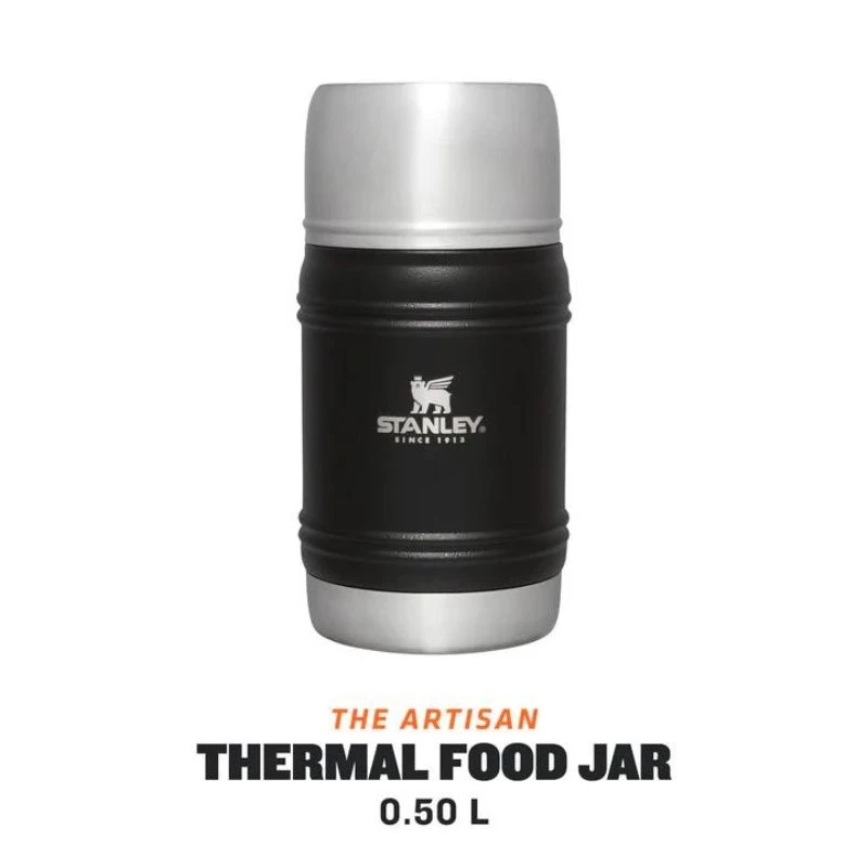 STANLEY The Artisan Thermal Food Jar 0.5L Black - Vacuum Insulated Stainless Steel, Leak-Proof, 6h Hot / 12h Cold
